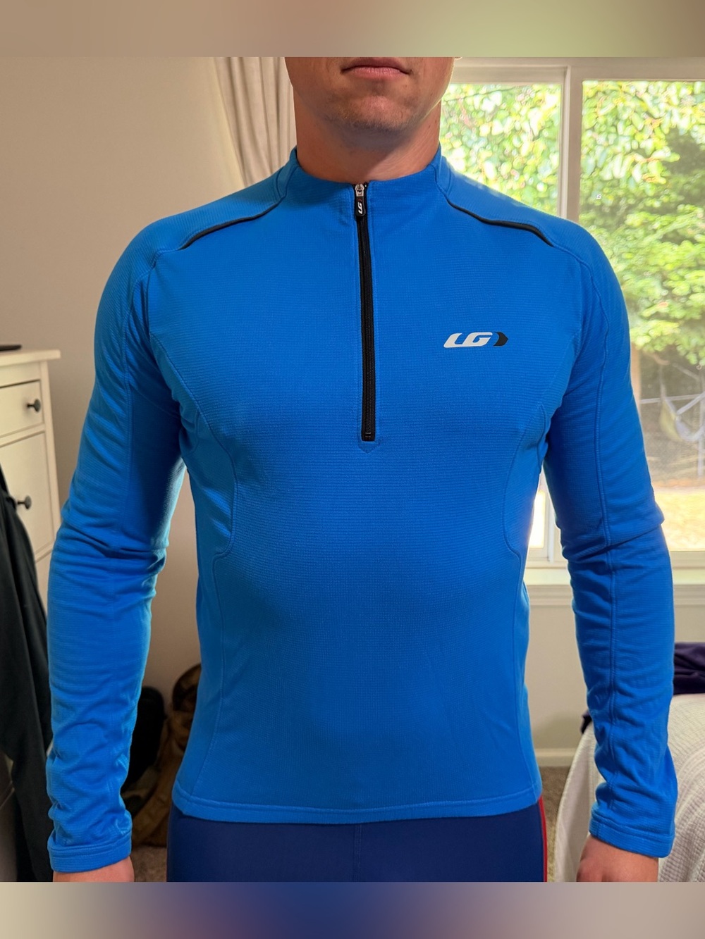 Louis Garneau Men’s Blue Long-Sleeve Performance Cycling Jersey